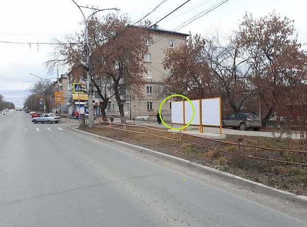 Реклама на Наружных конструкциях Пересечение улиц Алюминиевая и Калинина (левый) четная